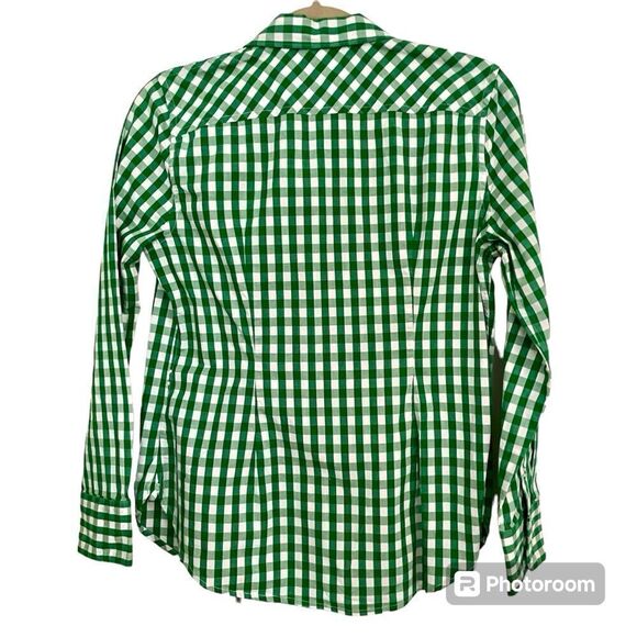 J.Crew Kelley Green and White Checked Shirt - Picture 5 of 9